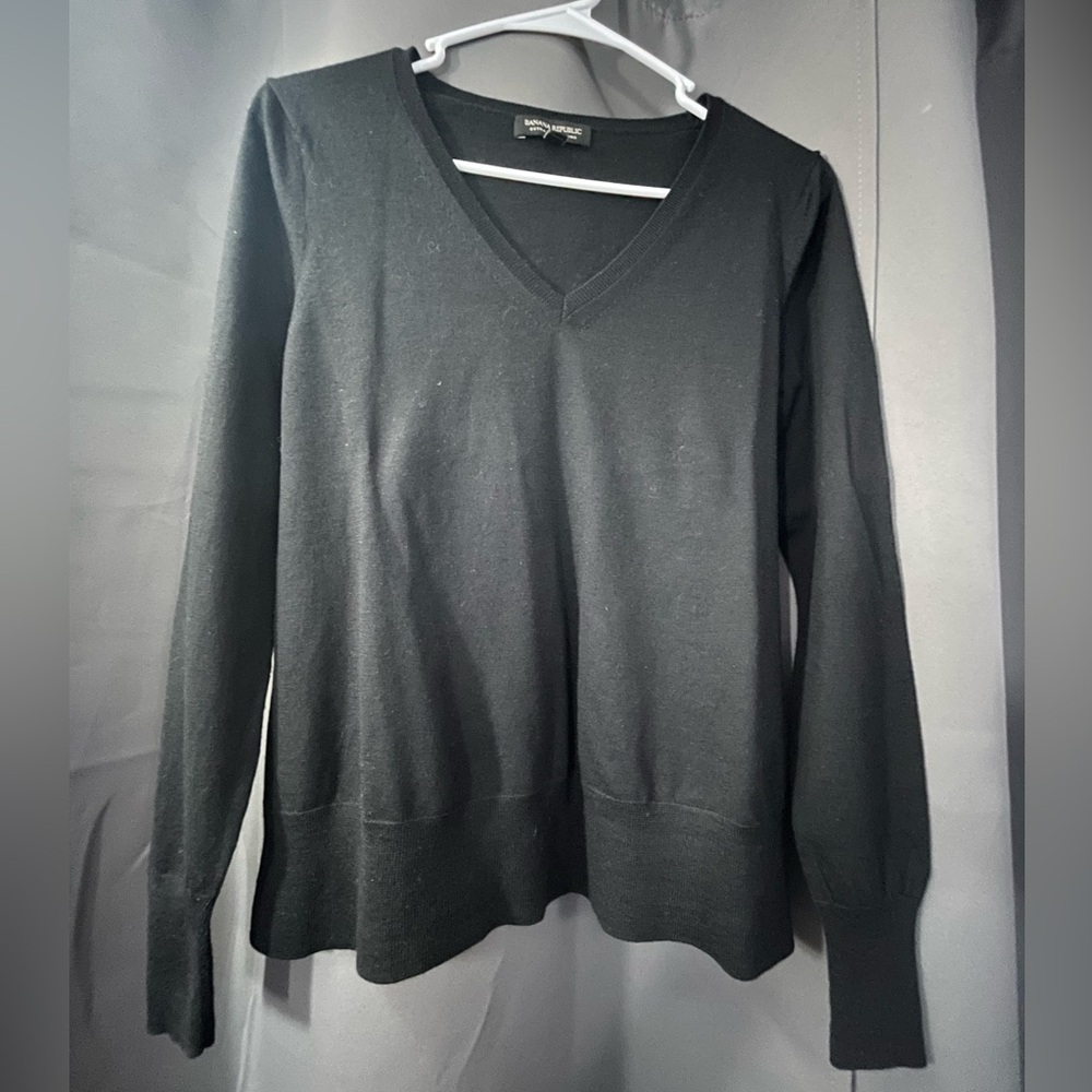 Banana Republic Black Merino Sweater